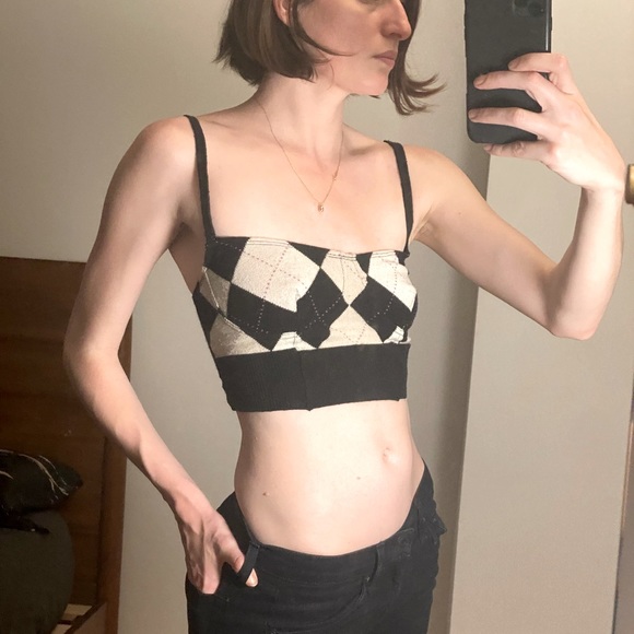 ‘Dana Foley NYC’ recycled. knit crop top - Picture 2 of 8